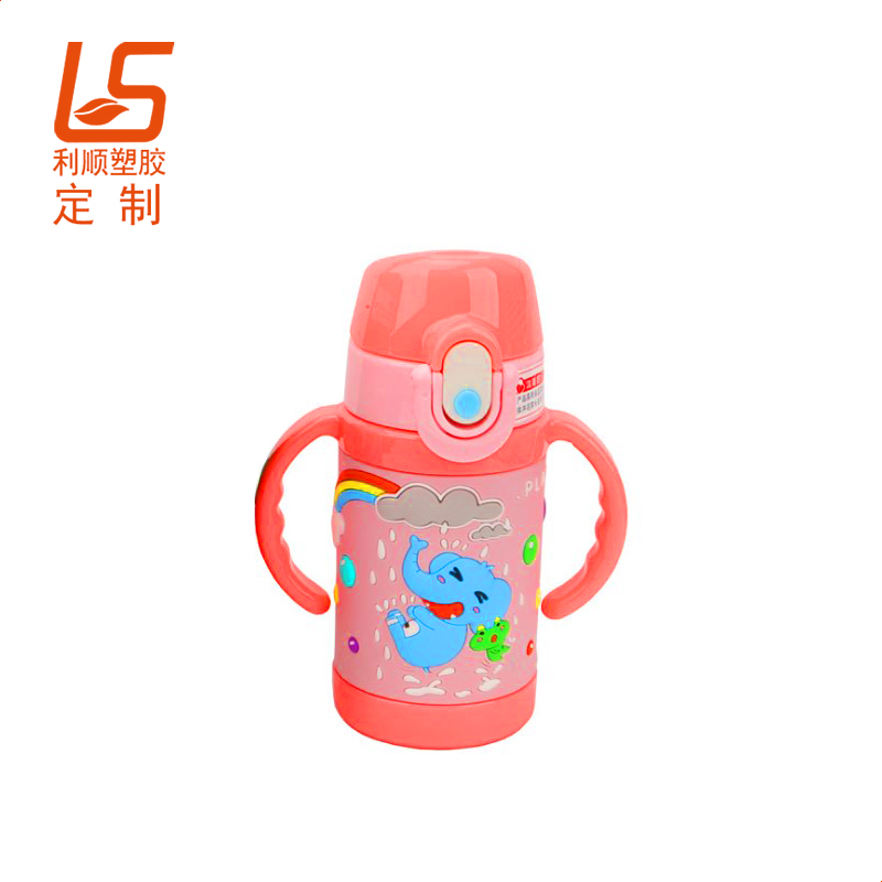 定制兒童保溫瓶套 卡通立體圖案杯套 PVC軟膠杯皮