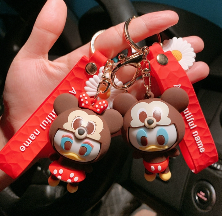 卡通公仔硅膠鑰匙扣